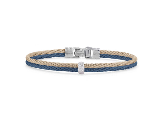 Blueberry & Carnation Cable Fused Bracelet 04-48-S221-1 | D07738