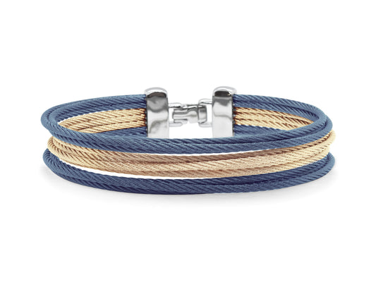 Alor Carnation  & Blueberry Cable Tripple  Stack Bracelet 04-48-S413-0 | D07269