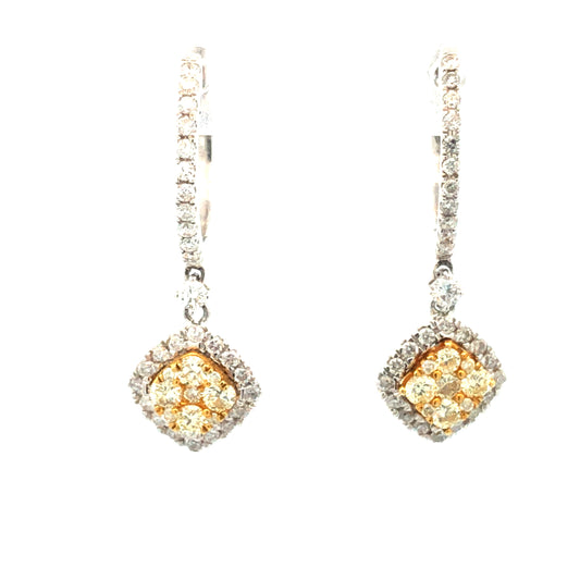 Yellow Diamond Earrings E08723