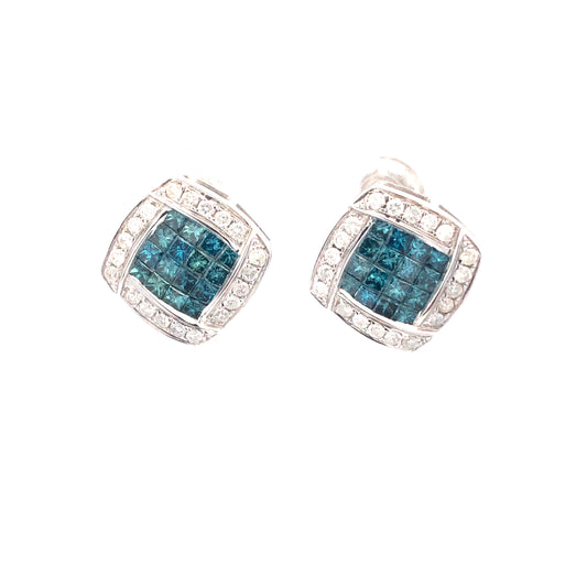 Blue Diamond Earring E09531