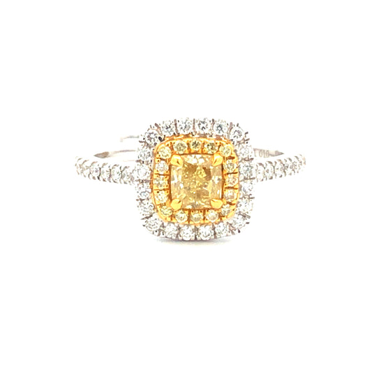 Yellow Diamond Ring R18439 - Royal Gems and Jewelry