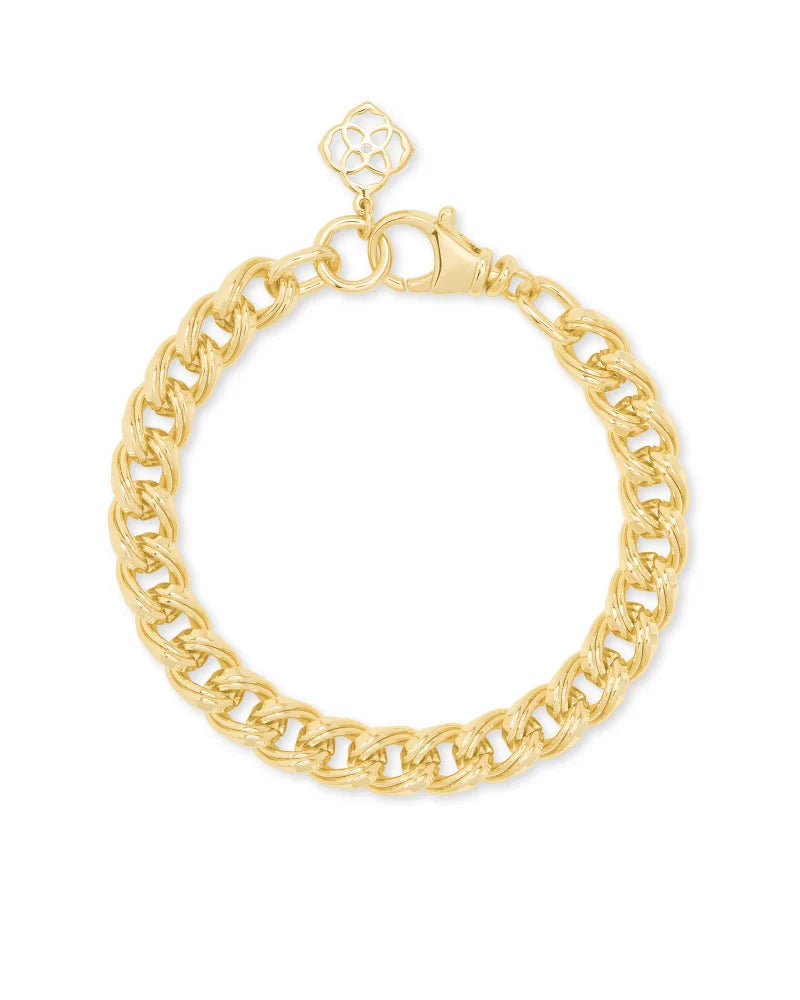 Emilie Rose Gold Chain Bracelet in Sand Drusy | Kendra Scott