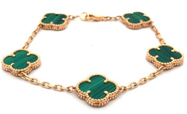 5 CLOVER 18KT BRACELET GREEN