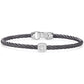 Alor Stell Grey Cable Essential Stackable Bracelet 04-22-S914-1 | D05327