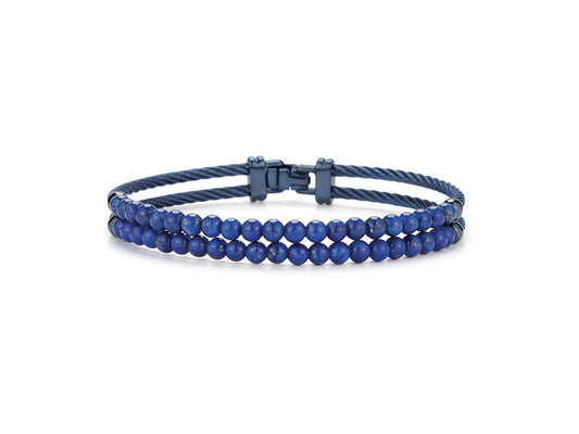 Alor Dual Row Blueberry Cable & Blue Lapis Bracelet 04-24-M902-2 | D07262