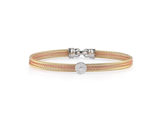 Alor Rose & Yellow Cable Classic Stackable Bracelet 04-39-9812-1 | D04724