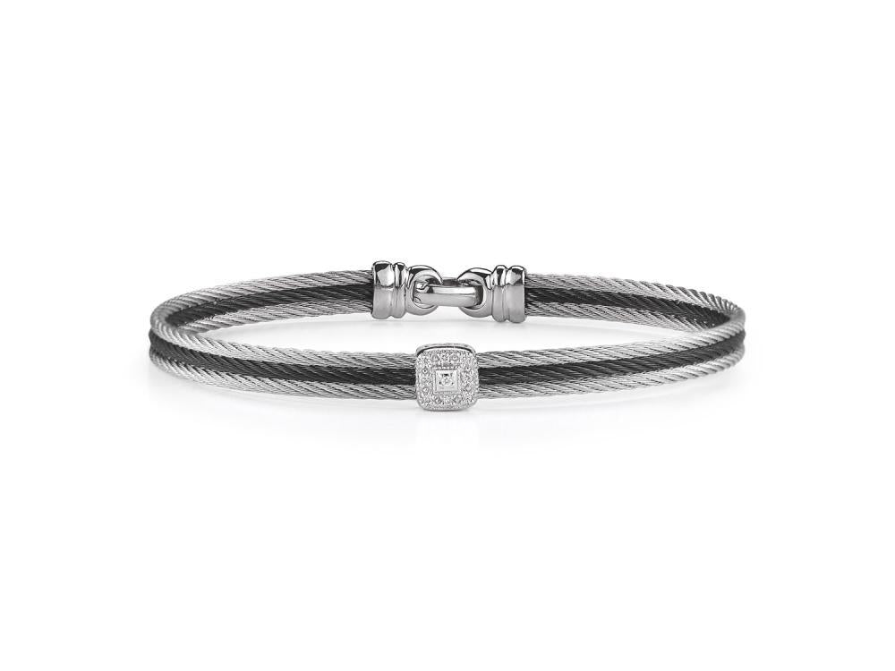 Alor Black & Grey Classic Stackcable Bracelet 04-45-0814-1 | D05186