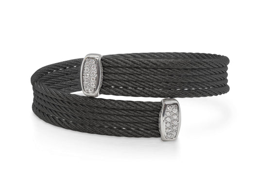 Alor Black Cable Bypass Bracelet 04-52-0655-1 | D07270