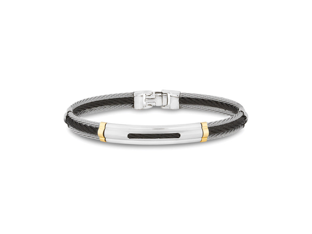 Alor Black & Grey Cable Bracelet 04-98-7581-0 | D06006