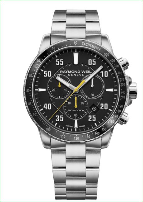 Tango 300 Men's Quartz Chronograph Black Steel Watch, W12775