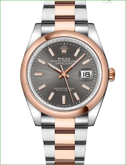 Rolex Datejust 36mm Dark Rhodium Grey Dial Men’s Watch 126201 W12794