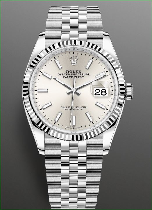Rolex DATEJUST 36 Oyster, 36 mm, Oystersteel and white gold W12765