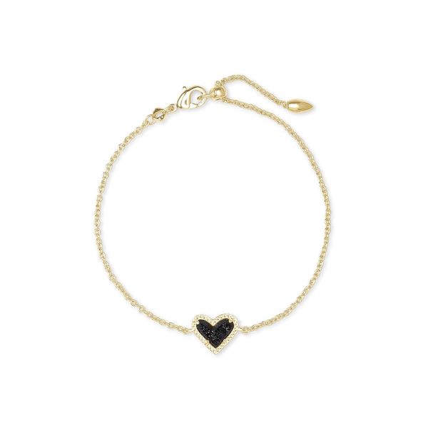 Ari Gold Heart Chain Bracelet In Black Drusy | 4217717853