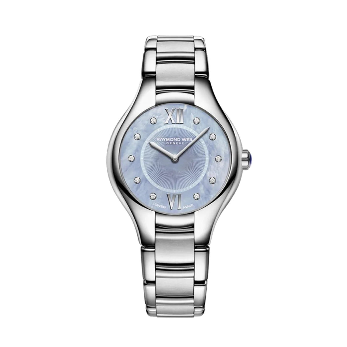 Noemia Ladies Stainless Steel Blue Dial Diamond Quartz Watch 5132-ST -00955 | W10084