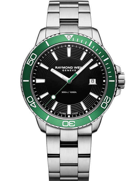 Tango 300 Men's Quartz Steel Green Diver Watch 8260-ST7-20001 | W09647