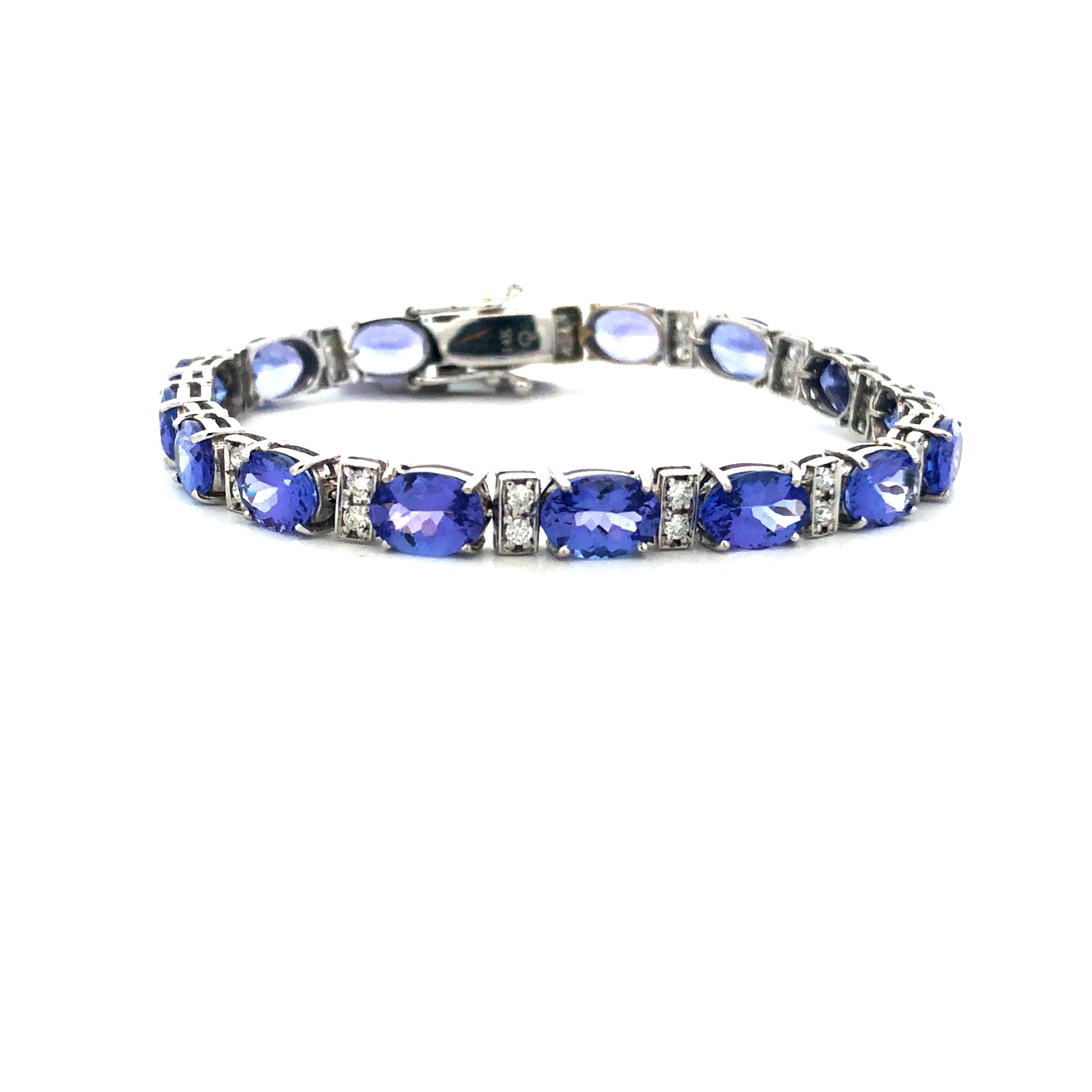 Tanzanite Bracelet BR03295 - Royal Gems and Jewelry