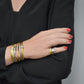 Alor Yellow & Grey Cable Crossed Ring 02-34-S450-1 | D05314