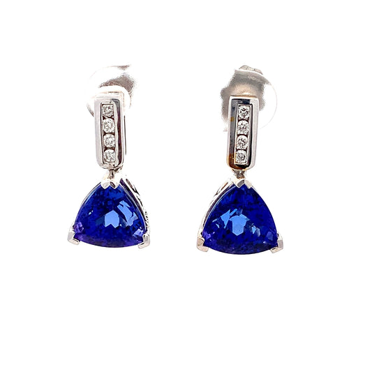 Tanzanite Earring E06643 - Royal Gems and Jewelry
