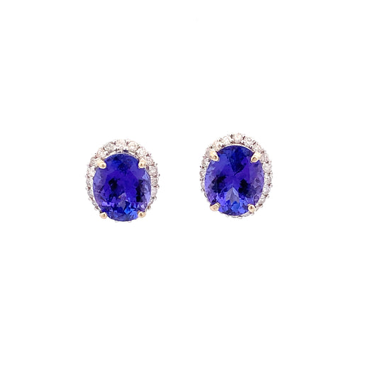 Tanzanite Earring E07496 - Royal Gems and Jewelry