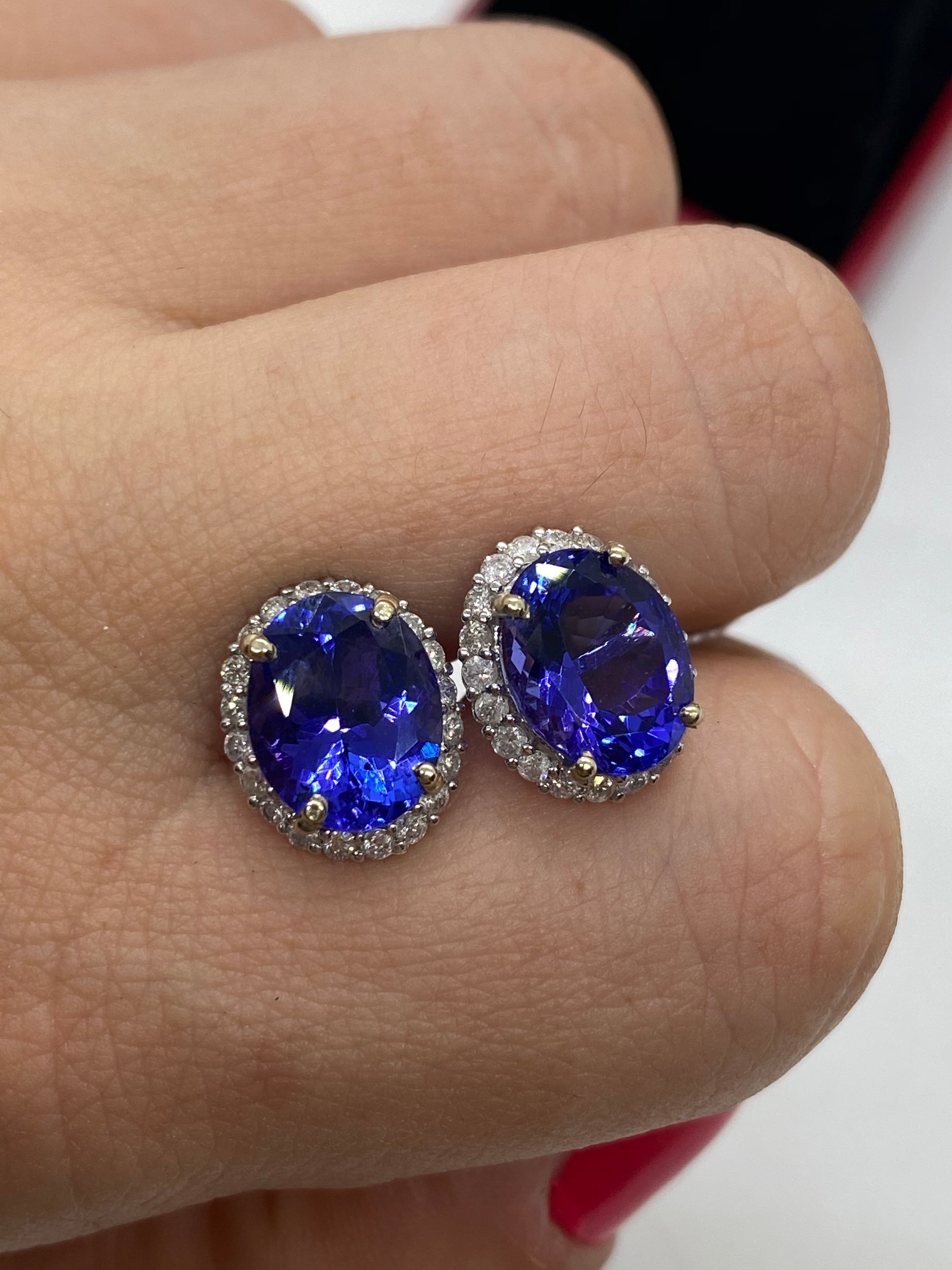 Tanzanite Earring E07496 - Royal Gems and Jewelry