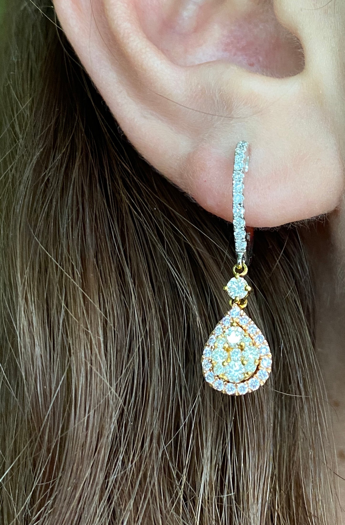 Yellow Diamond Earrings E08144