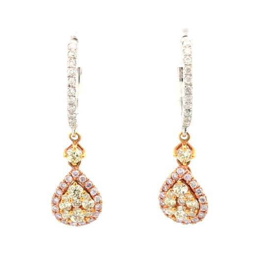 Yellow Diamond Earrings E08144