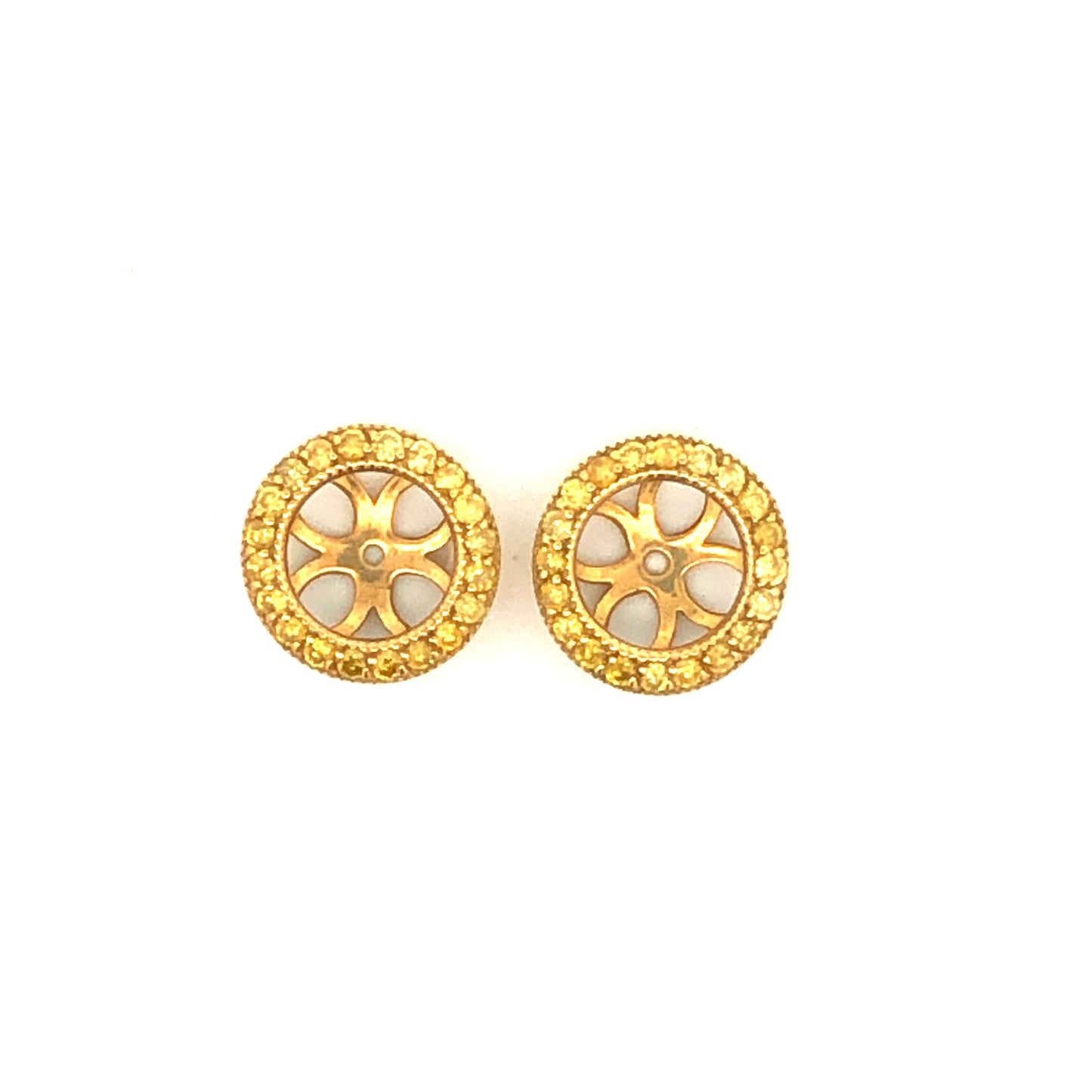 Yellow Diamond Earring Jackets E08217