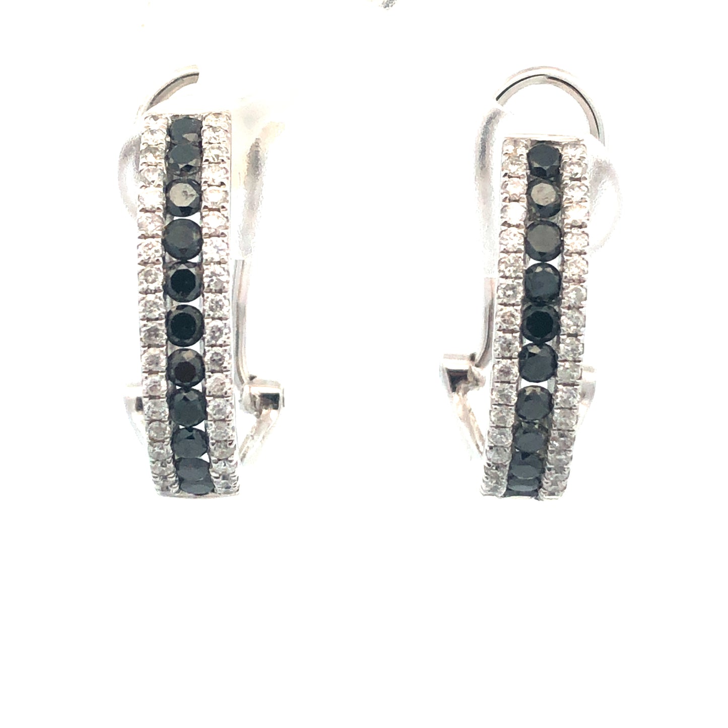 Black Diamond Earring E08219 - Royal Gems and Jewelry