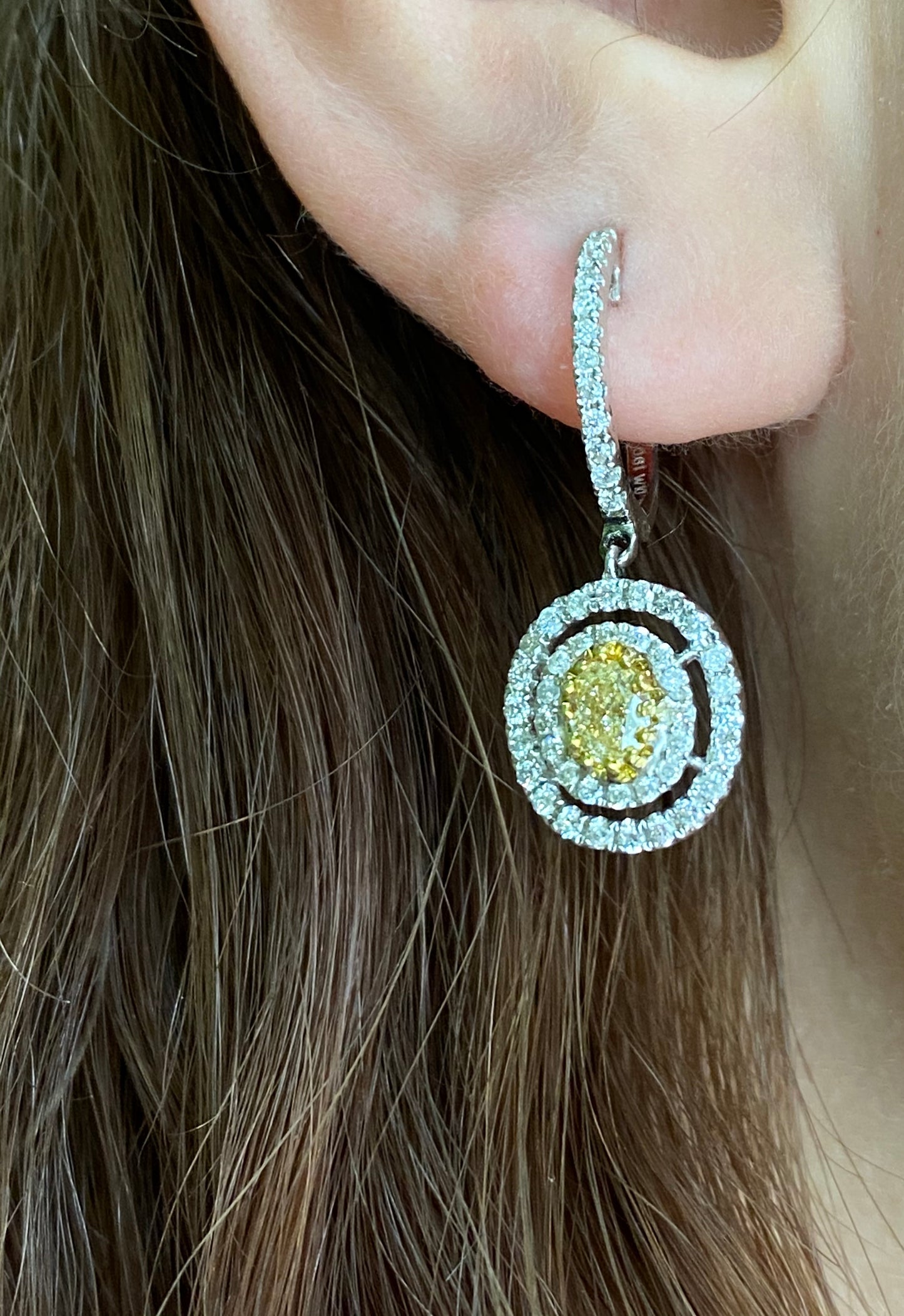 Yellow Diamond Earrings E08775