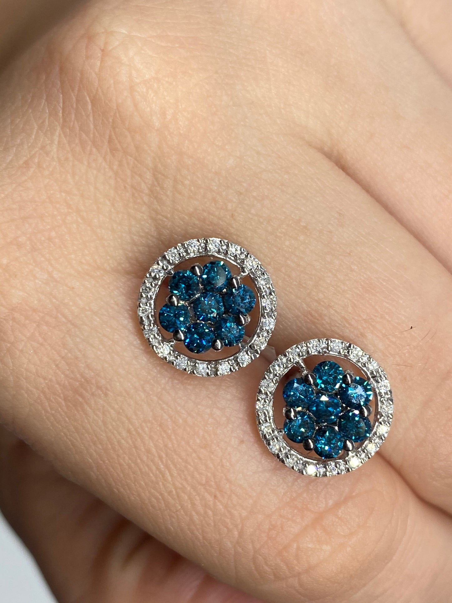 Blue Diamond Earring E09539