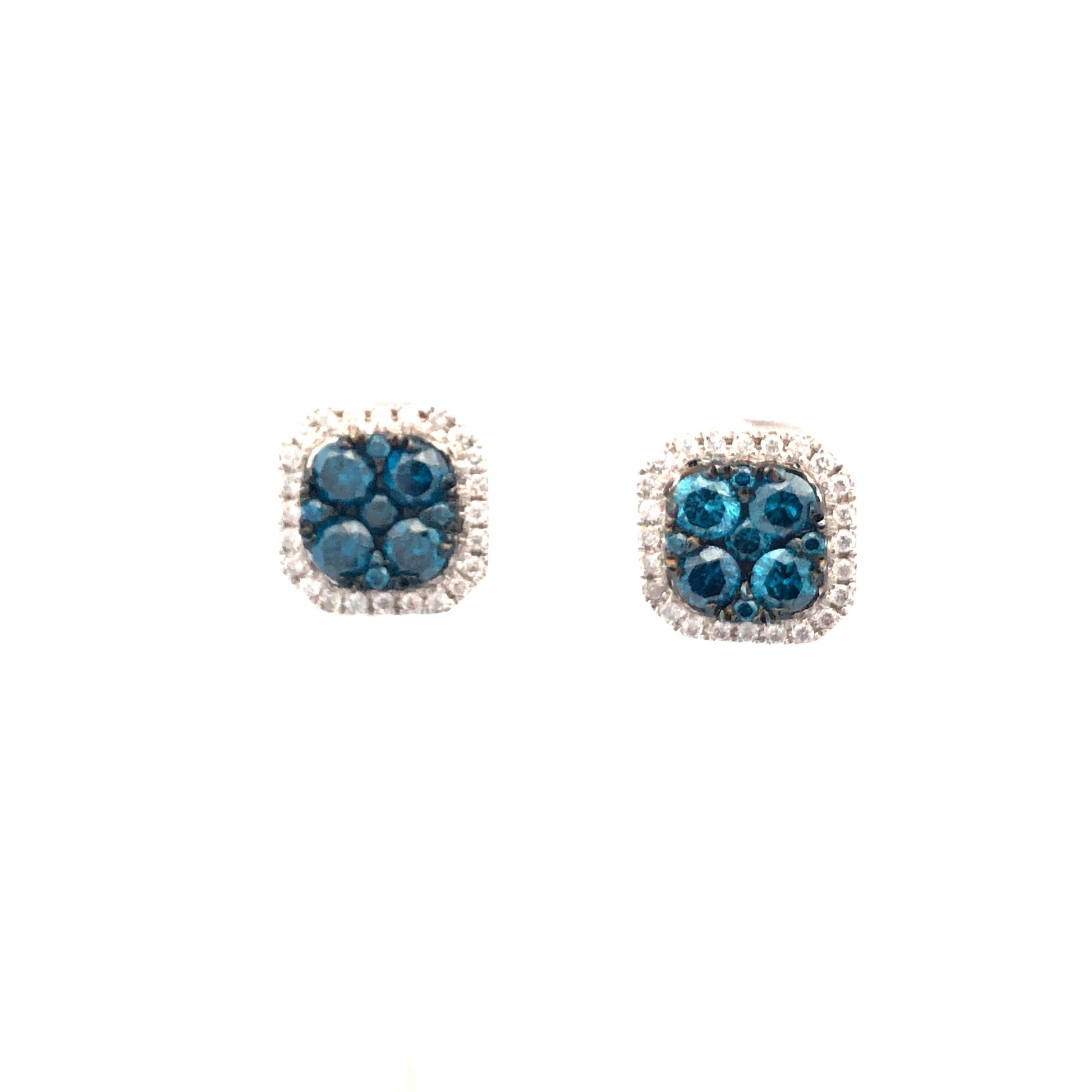 Blue Diamond Earring E10121 - Royal Gems and Jewelry