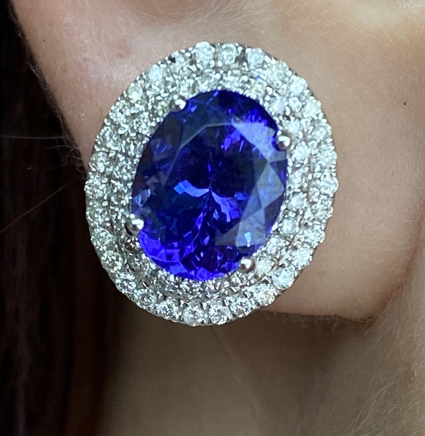 Tanzanite Earring E10267 - Royal Gems and Jewelry