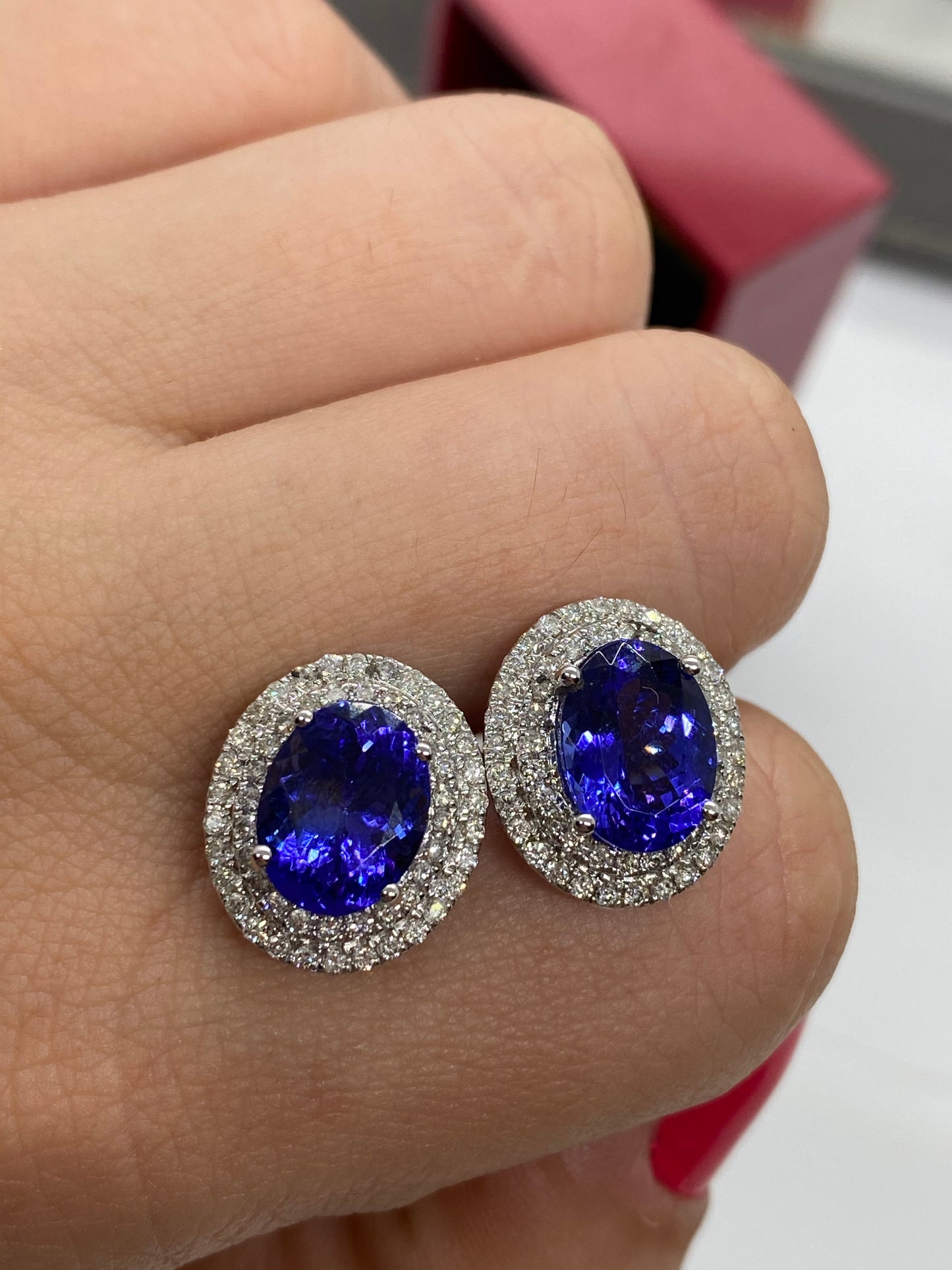 Tanzanite Earring E10267 - Royal Gems and Jewelry