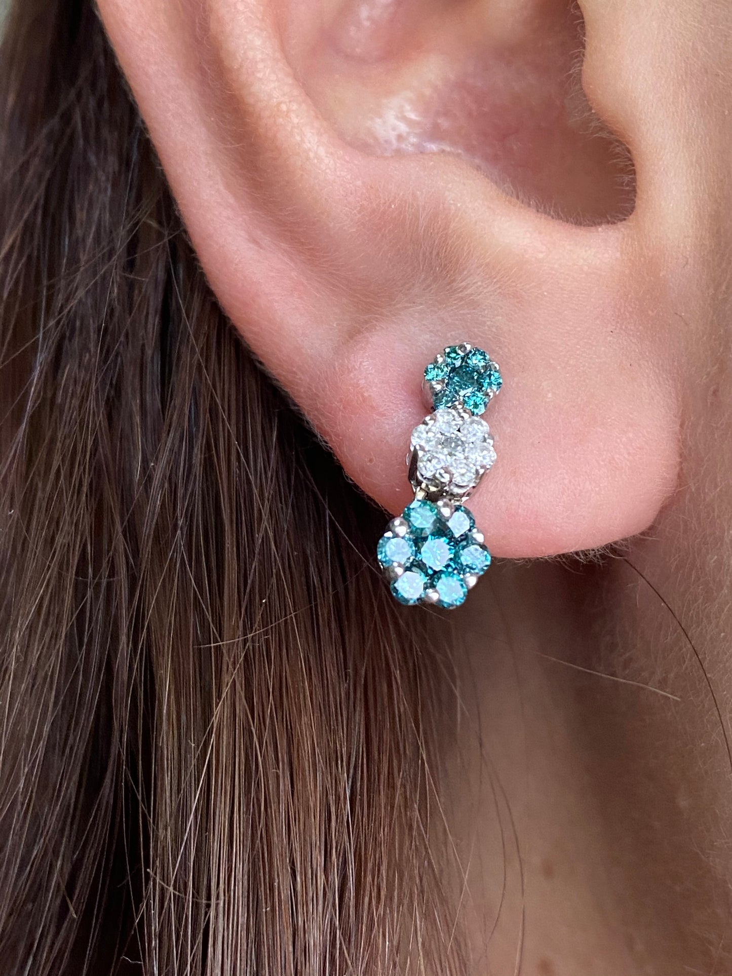Blue Diamond Earring E12331