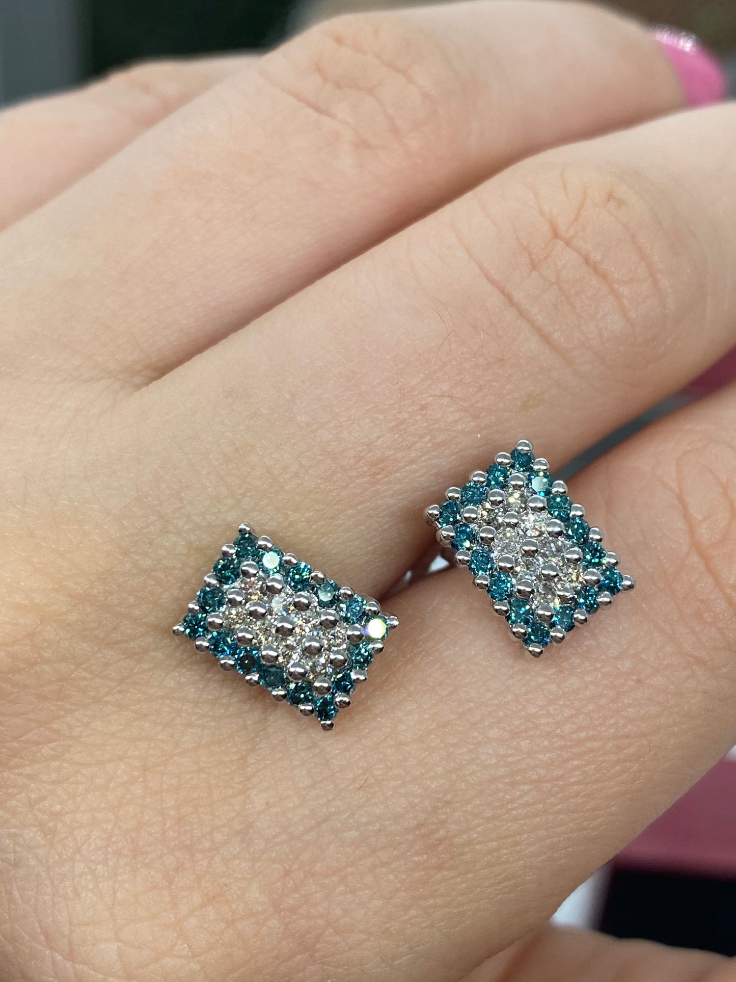 Blue Diamond Earring E12866