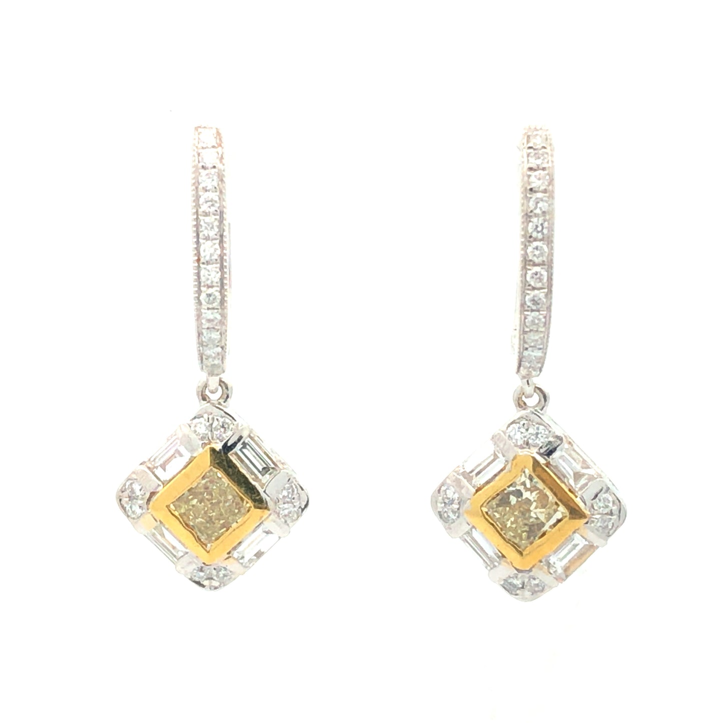 Yellow Diamond Earrings E13016