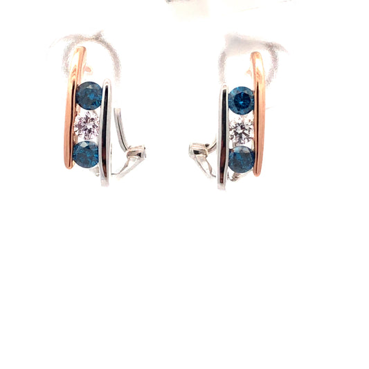 Blue Diamond Earring E13815