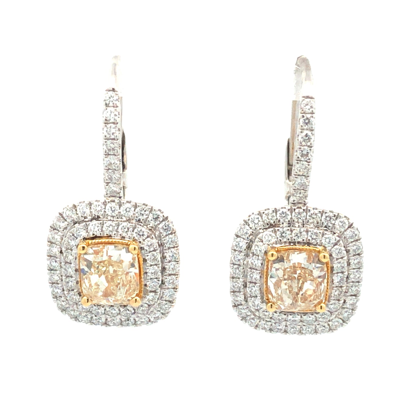 Yellow Diamond Earrings E14026