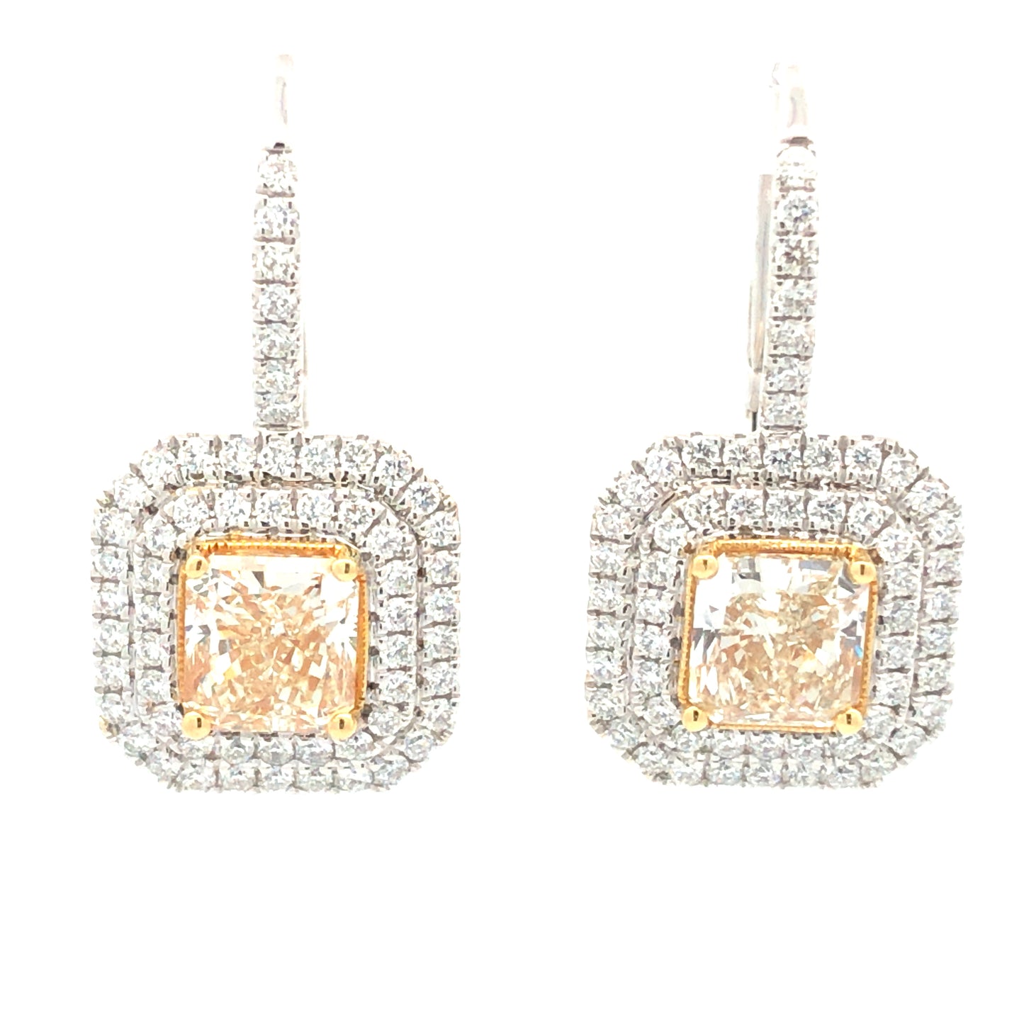 Yellow Diamond Earrings E14027