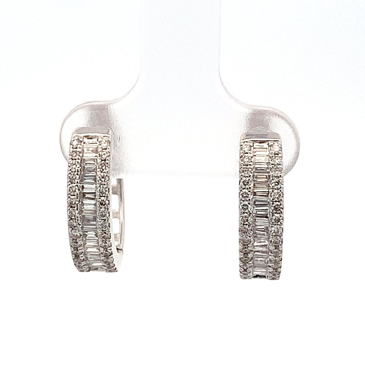 WHITE DIAMOND EARRINGS E14453