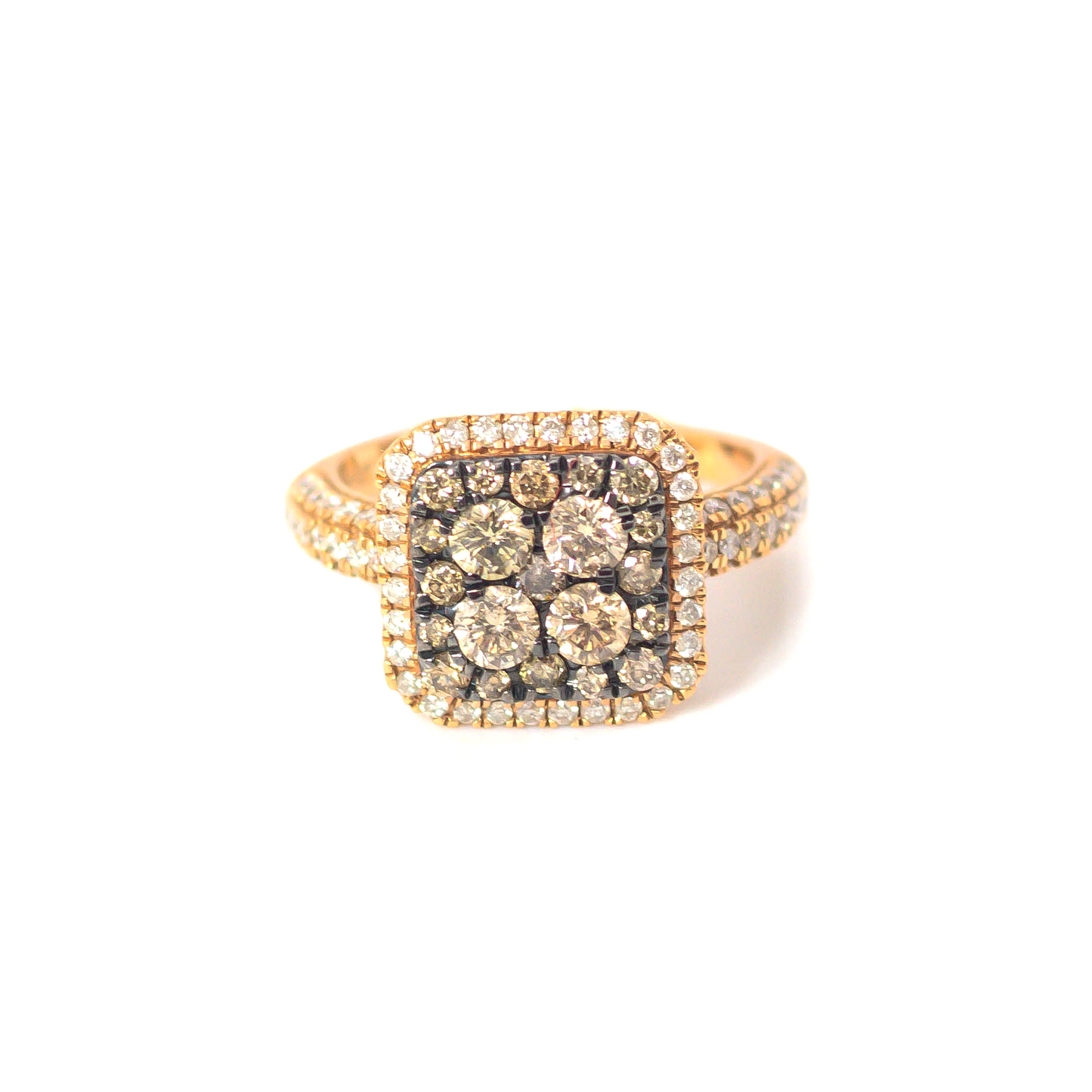 14KT Chocolate Diamond Ring R13297 - Royal Gems and Jewelry