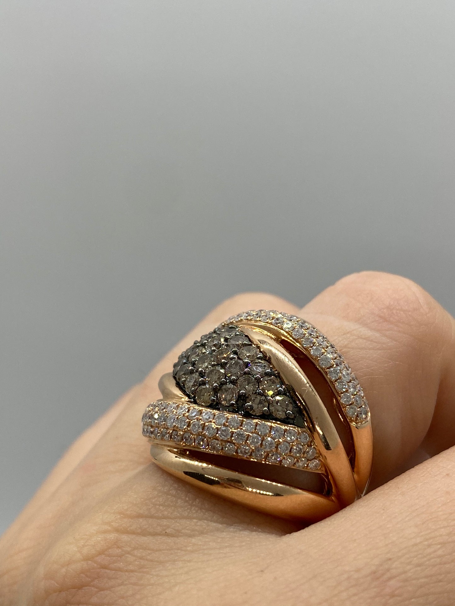 Chocolate Diamond Ring R23314 - Royal Gems and Jewelry