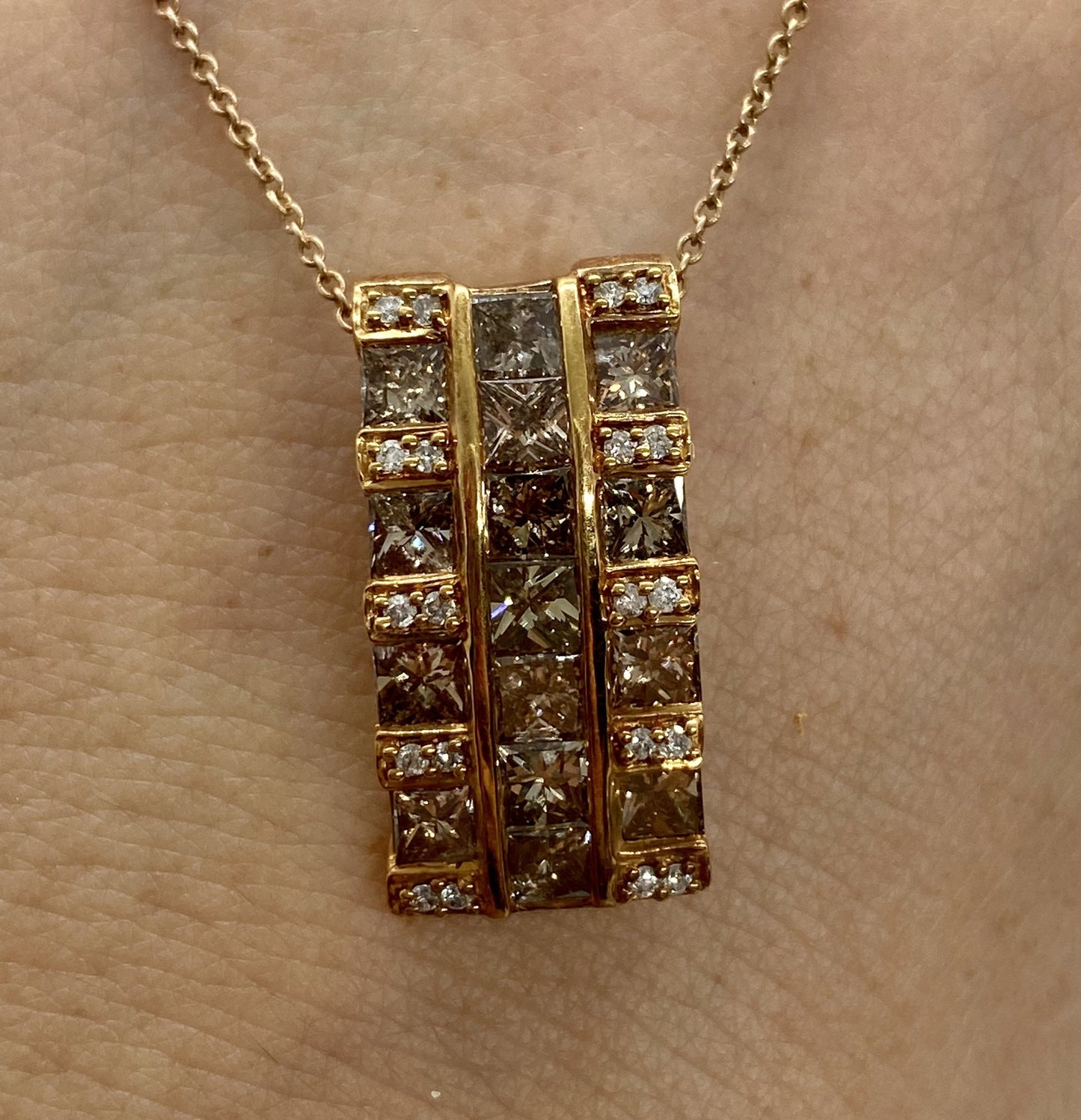 Chocolate Diamond Pendant P01222 - Royal Gems and Jewelry