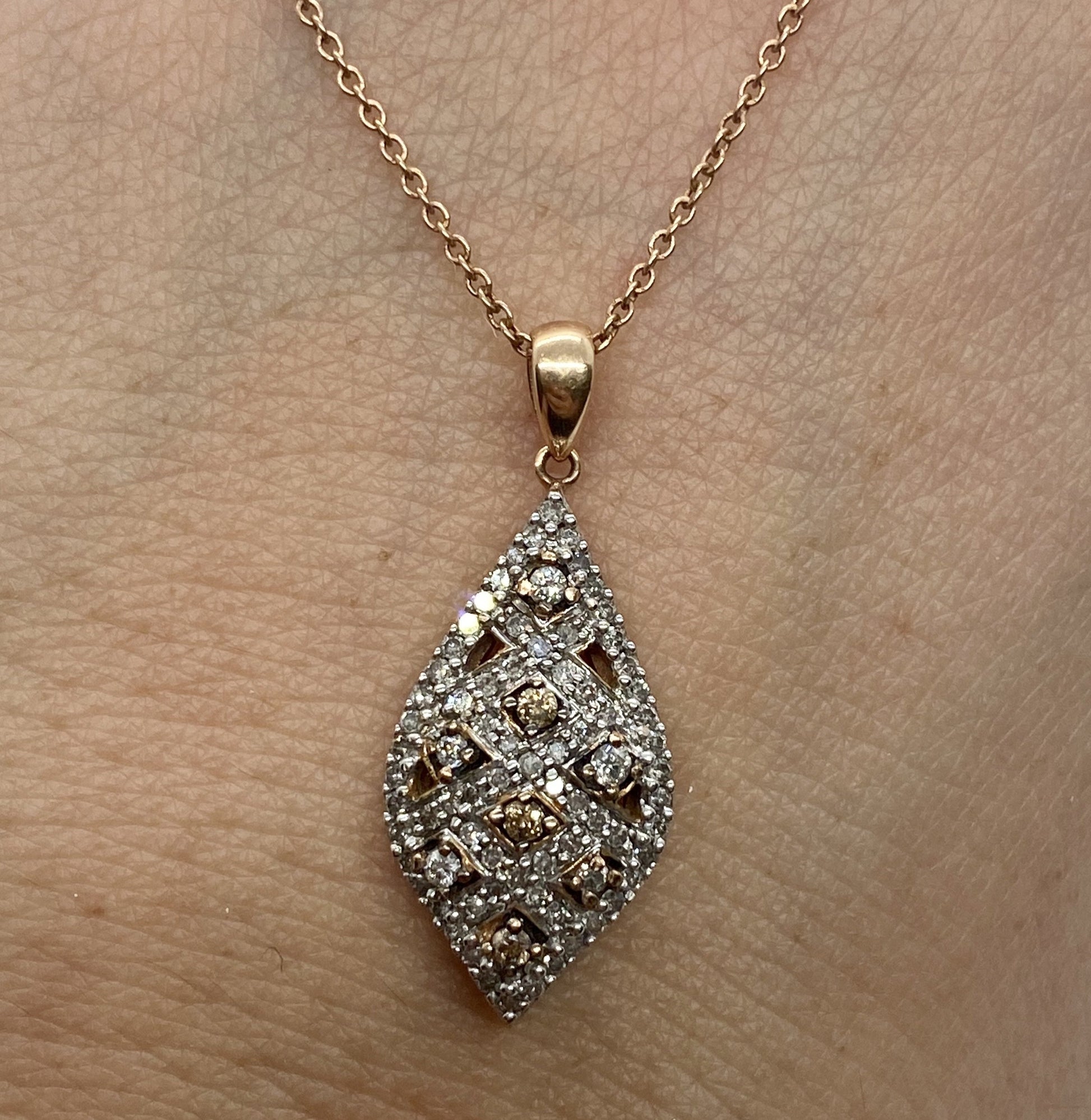 Chocolate Diamond Pendant  P05052 - Royal Gems and Jewelry