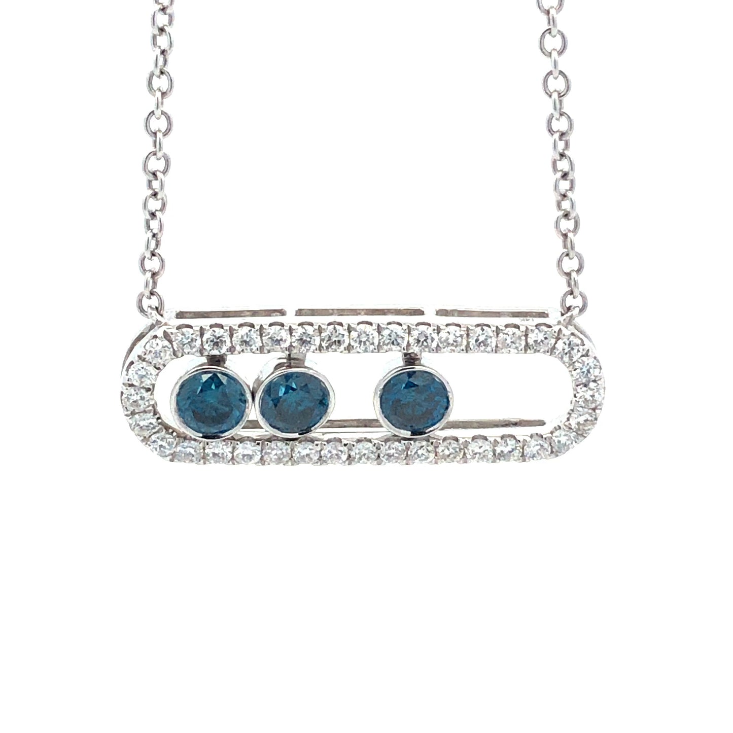 Blue Diamond Necklace P13071