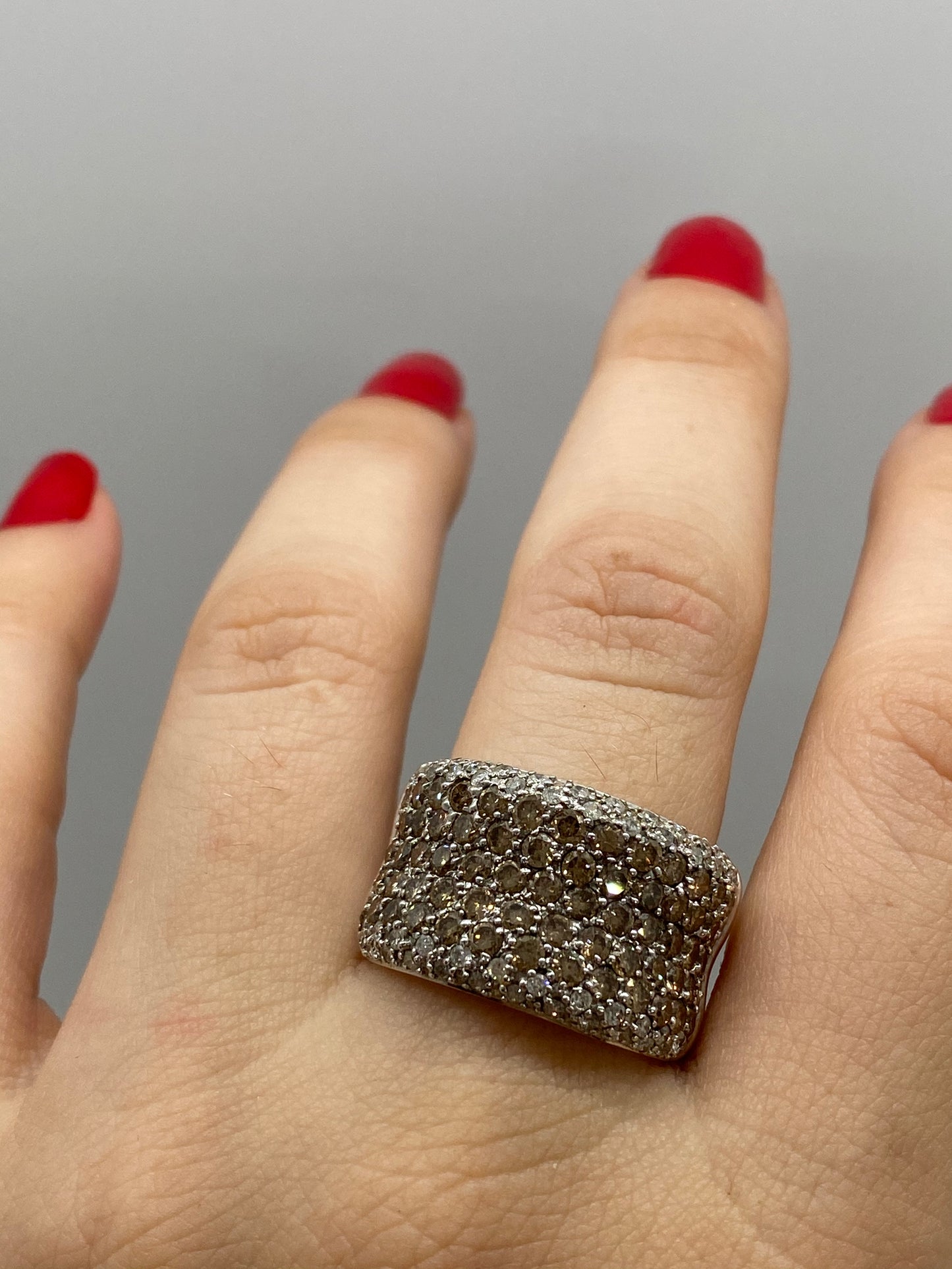 Chocolate Diamond Ring R02666 - Royal Gems and Jewelry