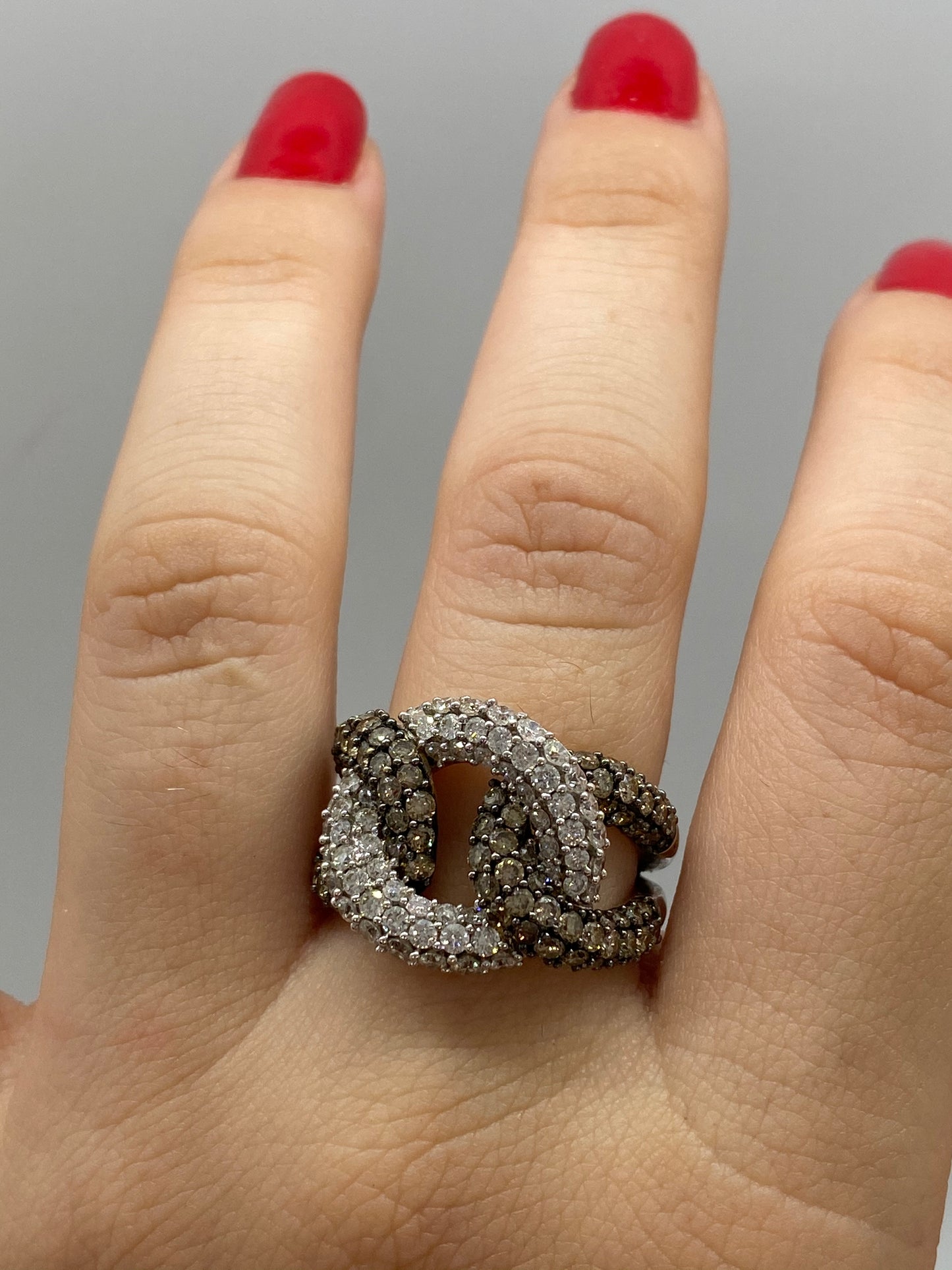 Chocolate Diamond Ring R04366 - Royal Gems and Jewelry