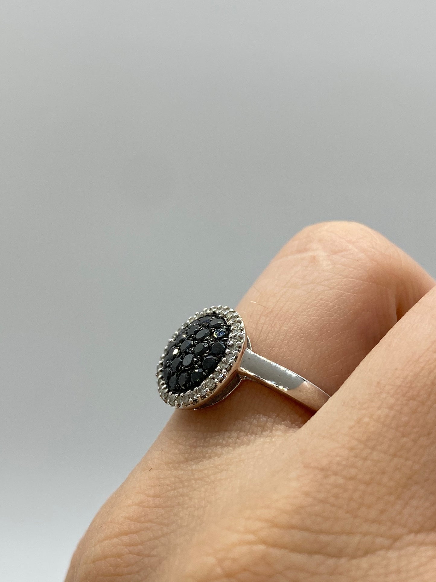 Black Diamond Ring R02643 - Royal Gems and Jewelry