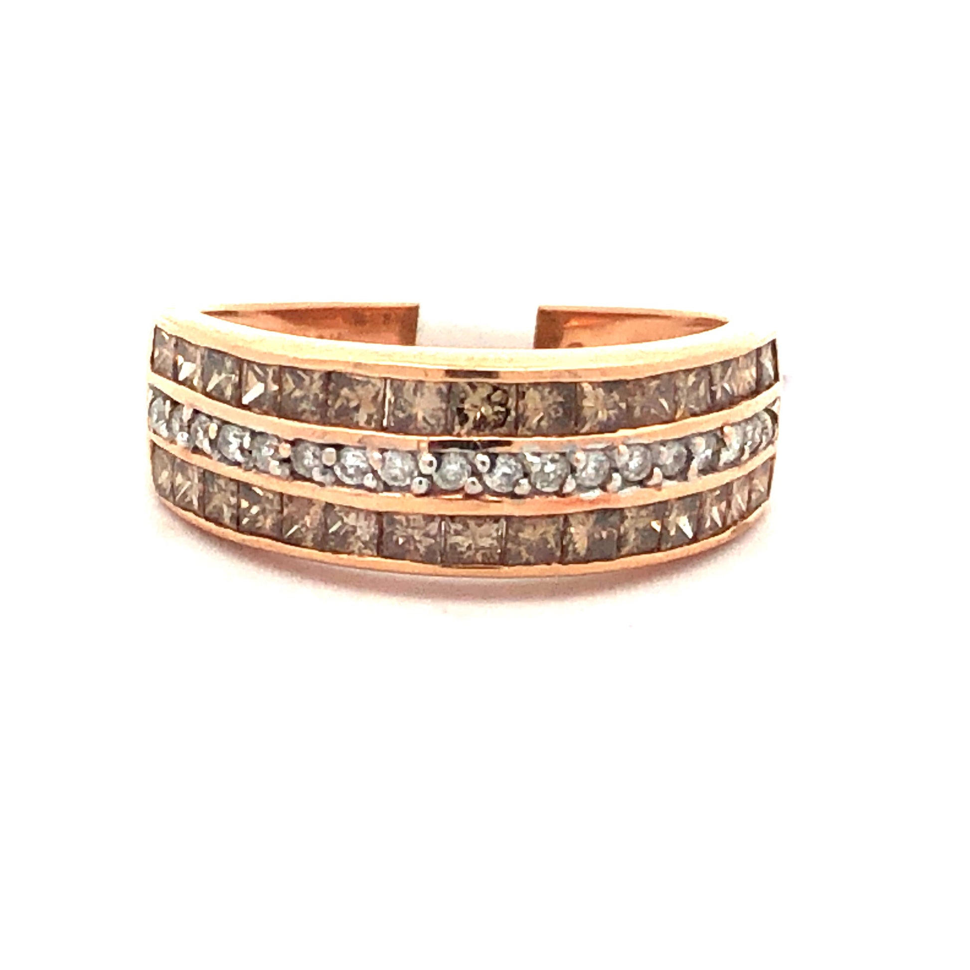 Chocolate Diamond Ring R06512 - Royal Gems and Jewelry