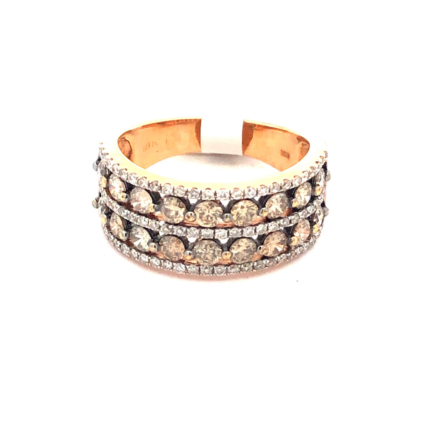 Chocolate Diamond Ring R07422 - Royal Gems and Jewelry